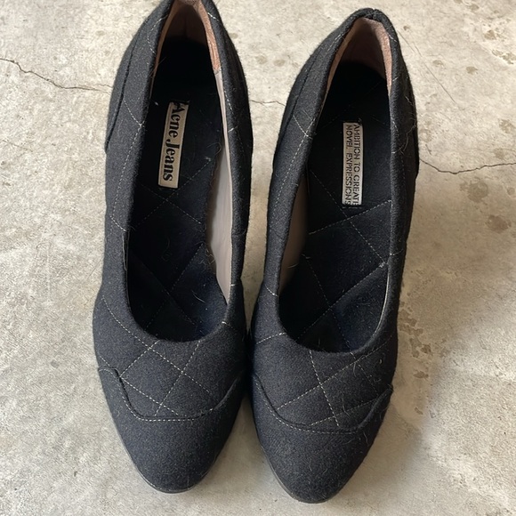 Acne Studios Black Quilted heels, size 36 - Picture 3 of 5